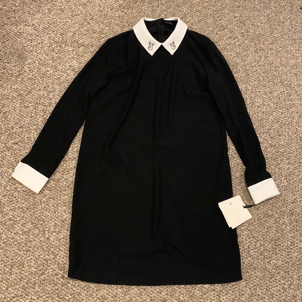 Victoria Beckham for Target Black Dress with White Collar and Cuffs